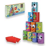 Schildkröt® Can Toss Game for Children's Birthday Parties, Garden Game, 10 Metal Cans and 3 Bags, for Indoor and Outdoor