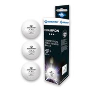 Schildkröt Donic-Schildkröt Table Tennis Balls Champion 3-Star ITTF, for Competition, Quality Poly 40+, 3 Pieces, White, 608540