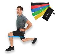 Schildkröt Fitness Mini Resistance Bands, Set of 5, Exercise Band Set, 5 Colors and 5 Different Strengths, in a Case