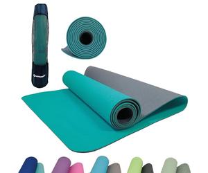 Schildkröt Fitness Tapis de Yoga, 4 mm, Bicolore, en un Sac de Transport