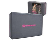 Schildkröt Fitness Yoga Block, Pilates Block, Yoga and Meditation Pad, Stretching Aid, Practical and Soft Foam, Grey/Pink, 960136