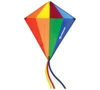 Schildkröt Classic Kite 70, Design: Diamond, Classic Shape with Fiberglass Rods, 250 cm Length, 3-Part Tail, Includes 5 kp Polyester Line with Handle, 970411