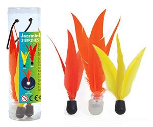 Schildkröt Funsports Jazzminton Birdies, Spare 3 Piece Pack, Includes LED Ball, Great Flight, Good Takeoff, 970156