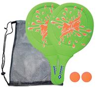Schildkröt Funsports Neoprene Beach Ball Set, 2 Rackets, 2 Balls, Great Jump & Bounce, Beach and Garden Game for the Whole Family, in a Mesh Bag, 970219