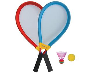 Schildkröt Giant Racket Set, Two Oversized Badminton Rackets with an Elastic Net, a Soft Ball and a Colorful Shuttlecock, 970150