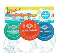 Schildkröt Neoprene Water Bouncers, 3 Silicone-Filled Cushions that Bounce on the Water Surface, Ø55 mm, Great Fun for the Pool and Sea, 970297