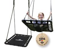 Schildkröt Nest Swing, Rectangular, 102 x 60 cm, for the Whole Family, Outdoor and Indoor, Garden Swing, Maximum Load 150 kg, Assembly Instructions Included, Black, 970510