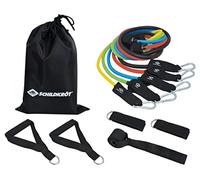 Schildkröt Resistance Expander Tubes, 5 Resistance Bands with Foot Straps, Handles and Door Anchor, 11 Pieces, Includes Carry Bag, 960125