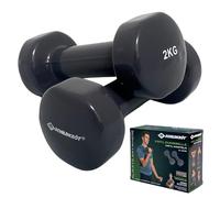 Schildkröt Set of 2 Vinyl Dumbbells 2.0 kg, Grey, 960206