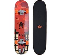 Schildkröt Skateboard Kicker 31'', with Excellent Beginner Features, Concave Deck with Double Kick and Grip Tape, ABEC5 Bearings, Design: Red Parkour, 510602