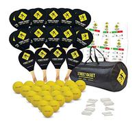Schildkröt Street Racket School Kit, 24 Wooden Rackets, 24 Softballs, Field Marking Chalks, Packed in a Street Racket School Sports Bag, 970041