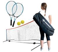 Schildkröt Tennis Set in a Backpack, for Amateurs, Freestanding Net, 2 Rackets, 2 Balls (Ø7 mm), Net Dimensions 300 cm x 75 cm, 6 Plastic Cones, on A Shoulder Bag, 970986