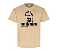 Schimanski Duisburg 81 Götz George Schimi Chief Criminal Commissioner T-Shirt #18325 - Beige - Small
