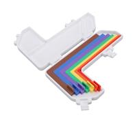 Schimer Paper Crafting Alignment Guides 7-Piece Set with Spacing Marks | PLA Material, 7 Color-coded Guides, Includes Storage Case, Ideal for Scrapbook, Card Making, and Journal Projects