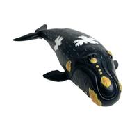 Schimer Soft Rubber Humpback Whale Figurine Simulation Ocean Animal Model | Safe Odor Free Material, Detailed True Appearance, 6.5x32x6.5cm Size for Small Hands, Sparks Marine Life Curiosity