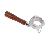 Schimer Stainless Steel Bottomless Portafilter, 54mm Three Ear for ES501 | SUS304 Heavy Build, Polished Wood Handle, Open Base for Easy Clean, Compatible with ES501/ES601/ES701 Series