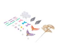 Schimer Under the Sea Cake Decor Set, Plastic Ocean Cake Toppers with