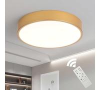 Schindora Gold LED Ceiling Lights, Ø40cm Metal 30W Dimmable Flush Mount Round LED Ceiling Light for Bedroom, Office, Kitchen, Living