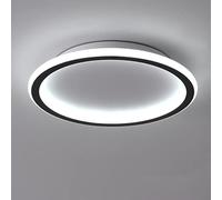 Schindora LED Ceiling Light,Flat 24W Cool White 6000K 2700 LM,Modern Ultra Thin Black Round Ceiling Lights Ø315mm for Lounge Living Room Kitchen Dining Room Hallway Home Office Outside Porch