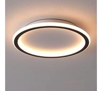Schindora LED Ceiling Light,Flat 24W Warm White 3000K 2700 LM,Modern Ultra Thin Black Round Ceiling Lights Ø315mm for Lounge Living Room Kitchen Dining Room Hallway Home Office Outside Porch