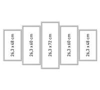Schipper 605280901 Painting by Numbers Aluminium Frame Polyptych 132 x 72 cm Silver without Glass for Your Artwork, Easy Self-Assembly