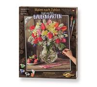Noris Spiele Schipper Paint by Numbers - 609130790 A Greeting From The Cottage Garden, 40 x 50 cm Multi-Coloured