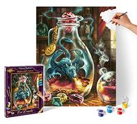 Schipper 609130845 Painting by Numbers - The Dragon - Painting Pictures for Adults Including Brush and Acrylic Paints 40 x 50 cm