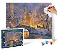 Schipper 609130874 Painting by Numbers - Silent Night in Central Park - Painting Pictures for Adults Including Brush and Acrylic Paints 40 x 50 cm
