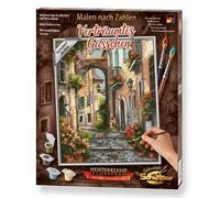 Schipper 609240826 Painting by Numbers 24 x 30 cm Dreamy Lanes Painting Pictures for Adults Including Brush and Acrylic Paints