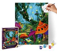 Schipper 609240868 Paint by Numbers - Enchanted Mushrooms - Painting Pictures for Adults Including Brush and Acrylic Paints 24 x 30 cm