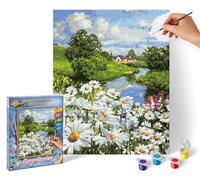 Schipper 609240899 Painting by Numbers - Daisy Meadow - Painting Pictures for Adults Including Brush and Acrylic Paints 24 x 30 cm
