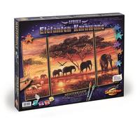 Schipper 609260455 - Paint By Numbers - Elephant Caravan (Triptych) - New