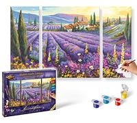 Schipper 609260604 "Lavender Fields Triptychon Paint By Numbers Board