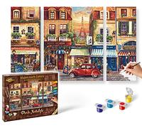 Schipper 609260626 "Paris Nostalgiey Triptychon Paint By Numbers Board