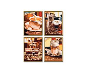 Schipper 609340553 "Coffee Break Quattro Paint By Numbers Board