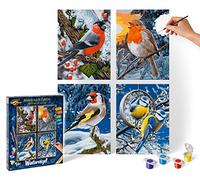 Schipper 609340661 "Winter Birds Quattro Paint By Numbers Board