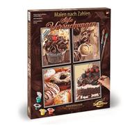 Noris Spiele Schipper Paint by Numbers Sweet Temptation (609340791 Images Each 18 x 24 cm, Multi-Colour