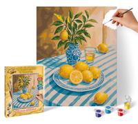 Schipper Paint by Numbers - Lemon Still Life - Painting Pictures for Adults - Includes Brush and Acrylic Paints 24 x 30 cm