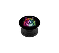 Schipperke Colorful Dog Portrait PopSockets Adhesive PopGrip
