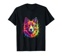 Schipperke Colorful Dog Portrait T-Shirt