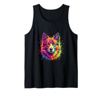 Schipperke Colorful Dog Portrait Tank Top