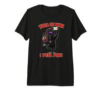 Schipperke Yoga or Wine I Feel Fine - DIGOR Funny Premium T-Shirt