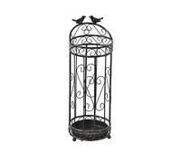 Schirmständer Creative Modern Style Umbrella Stand Rack, Hollowed out Design Bucket with Drip Tray, Cane Walking Sticks Holder Space Saving Organizer, Home Office Decor Umbrella Holder(Black)