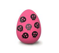 SCHITEC Squeaky Dog Ball, Interactive Fetch Play Pet Toys, Durable Soft Rubber Bouncy Egg Shaped Toy Balls for Medium Breed Dogs