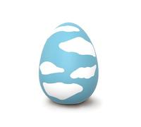 SCHITEC Squeaky Dog Toys, Soft Rubber Bouncy Egg Balls for Fetch Play, Durable Pet Interactive Toy Ball for Medium Breed Dogs