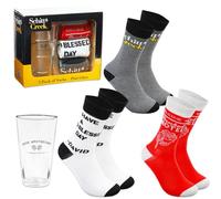 Schitt's Creek Gifts TV Show for Adults - Bundle with Rose Apothecary Pint Glass, Socks for Men, Women Plus Phone Decals | Schitt's Creek Merchandise Gifts
