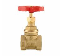 Schläfer 0933002 | Sleeve Gate Valve with Internal Thread 15 mm, Barrier Bolt with Female Thread on Both Sides, Brass Sleeve Slider (G 1/2 Inch) Thread, Passage Valve Straight Seat 16 Bar