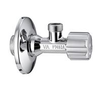 Schläfer 3437208 - Universal Angle Faucet 1/2, Corner Undersink Faucet for Washbasin, Bidet, Undersink Faucet, Faucet for Toilet Cistern 1/2x3/8, Shutoff Faucet. Chromium