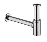 Schläfer 3939602 | Universal Siphon for Exposed Washbasin Siphon Bathroom Sink Countertop or Wall-Hung Drain 1" 1/4 Minimalist, Telescopic, Adjustable in Brass. Chromium Plated