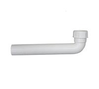 Schläfer 439102 | 90° Elbow Extension Sleeve for PVC Sink Drain Siphon with Ring Nut, Universal Fitting 1 1/2, Pipe diam 40 X L. 250 mm, Universal Space-Saving Sink Drain Siphon Curve